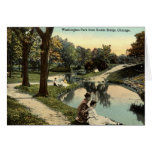 Washington Park Chicago Children 1915 vintage Greeting Card