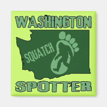 Washington Squatch Spotter Fridge Magnet
