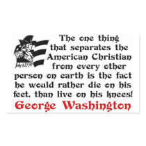 Washington: The American Christian Rectangle Stickers