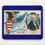 Washington's Birthday Greetings mousepads