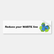 WASTE line Bumper Sticker