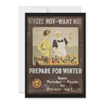 Waste Not Want Not - Mother and Daughter Canning Invitation