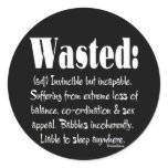 Wasted Definition Sticker