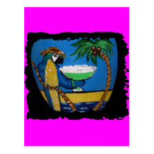 Wastin Away Parrots Postcards