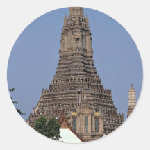Wat Arun, Bangkok, Thailand Round Stickers