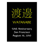 Watanabe Monogram Invite Post Cards