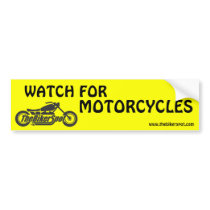 Watch for Motorcycles Bumper Stickers
