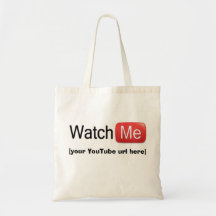 Watch Me on YouTube! Template Bags