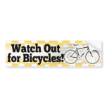Watch Out for Bicycles Car Bumper Sticker Decal bumper stickers