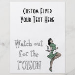 Watch Out For The Poison Retro Waitress - Colour Flyer Design