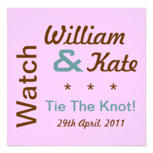 Watch William and Kate Tie The Knot Invite (Pink)