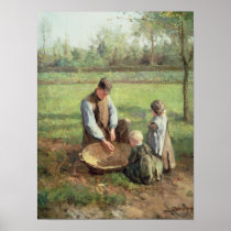 Watching Father Work Print