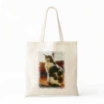 Watching the birds tote bags