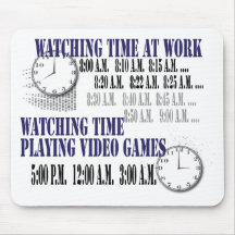 watching time at work mousepads