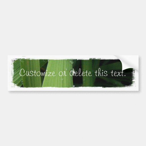 Water Beads on Grass; Customizable Bumper Stickers