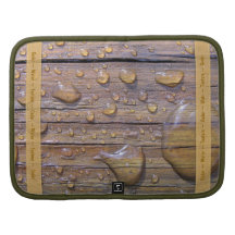 Water Beads On Stained Wood Close Up Photograph Planner