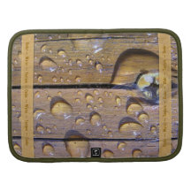 Water Beads On Stained Wood Close Up Photograph Organizers