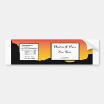 Water Bottle Label Desert Mountain Sunset Red West Bumper Sticker