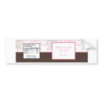 Water Bottle Label Green and Pink Chandelier