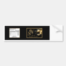 Water Bottle Label Mis XV Gold Black Bumper Sticker