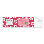 Water Bottle Label Pink Hawaiian Luau Tropical