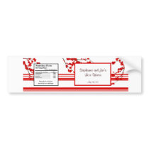 Water Bottle Label Red Cherry Blossom Bumper Stickers