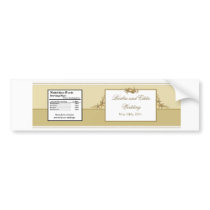 Water Bottle Label Sandy Beach Bumper Stickers