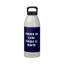 Water Bottle Proud Air Force Mom