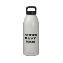 Water Bottle Proud Navy Mom