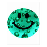 Water bubbles smiley post card
