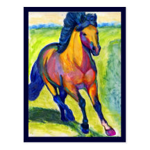 water colour horse postcards