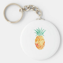 Water- Colour Pineapple Key Chain