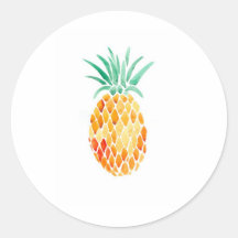 Water- Colour Pineapple Sticker