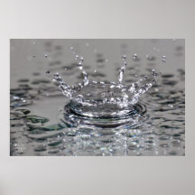 Water Droplet Macro Art Print