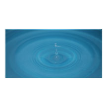 Water Droplet Personalized Photo Card