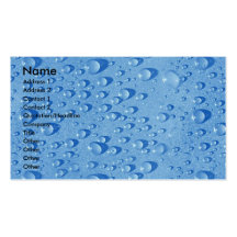 Water drops business cards