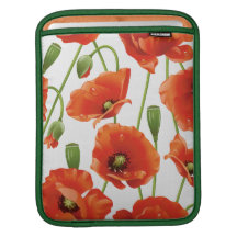water drops on cute poppies MacBook air sleeve