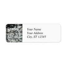 Water Drops Return Address Label