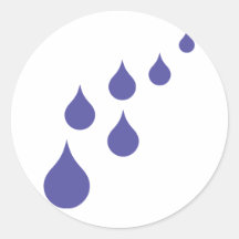 water drops round stickers