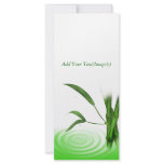 Water drops water ripple bamboo plants Rack Card rack cards