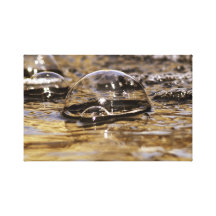 Water Fountain Bubbles Small Canvas Print