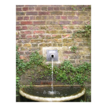 Water fountain custom letterhead