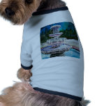 water fountain modern art acrylic painting pet clothing
