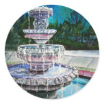 water fountain modern art acrylic painting stickers