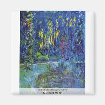 Water Garden At Giverny By Claude Monet Magnet
