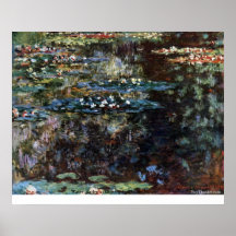 Water garden at Giverny by Claude Monet Posters