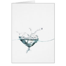 water heart cards
