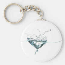 water heart key chain