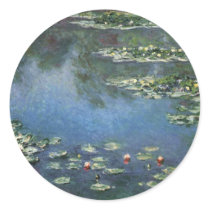Water Lilies (1906) by Claude Monet Round Sticker