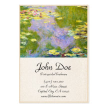 Water Lilies, 1919  Claude Monet Business Cards